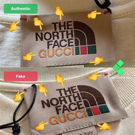north face gucci fake
